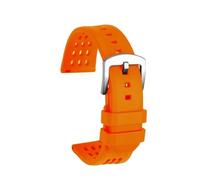 POYNMRE Cinturino in gomma fluorurata da 20 mm e 22 mm compatibile con Citizen, compatibile con Seiko, CA0695, AO9003, CA4500, Sao Orange BM8475, cinturino sportivo impermeabile(Orange-silver,22mm)