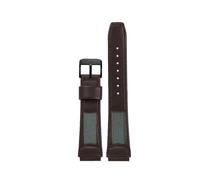 POYNMRE Cinturino in morbida pelle di vacchetta da 16 mm compatibile con Casio DW5600 DW-5600 GW-5000 5035 GW-M5610 GW-B5600 DW6900 GA2100 GA-2100 Series cinturino in pelle di vitello(Brown-black A)