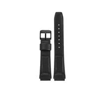 POYNMRE Cinturino in morbida pelle di vacchetta da 16 mm compatibile con Casio DW5600 DW-5600 GW-5000 5035 GW-M5610 GW-B5600 DW6900 GA2100 GA-2100 Series cinturino in pelle di vitello(Black-black A)