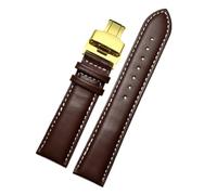 POYNMRE Cinturino in pelle a quadri compatibile con Casio EFV540/506/EFS-S500/510/EFR-30 EFV-540 cinturino nero marrone 18mm 20mm 22mm 24mm(Brown white-gold B,18mm)