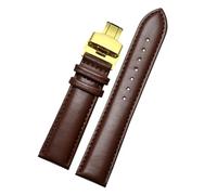POYNMRE Cinturino in pelle a quadri compatibile con Casio EFV540/506/EFS-S500/510/EFR-30 EFV-540 cinturino nero marrone 18mm 20mm 22mm 24mm(Brown-gold B,14mm)