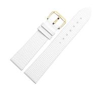 POYNMRE Cinturino in pelle di lucertola ultrasola(White-gold,16mm)
