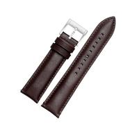 POYNMRE Cinturino in pelle di vacchetta da 20 mm e 22 compatibile con bracciale a sgancio rapido uomo FOSSIL FS4835 FS5237 ME3052 FTW1114(Brown silver,20mm)