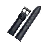 POYNMRE Cinturino in pelle di vacchetta da 20 mm e 22 compatibile con bracciale a sgancio rapido uomo FOSSIL FS4835 FS5237 ME3052 FTW1114(Blue black,22mm)