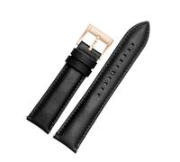 POYNMRE Cinturino in pelle di vacchetta da 20 mm e 22 compatibile con bracciale a sgancio rapido uomo FOSSIL FS4835 FS5237 ME3052 FTW1114(Black rose gold,22mm)