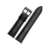 POYNMRE Cinturino in pelle di vacchetta da 20 mm e 22 compatibile con bracciale a sgancio rapido uomo FOSSIL FS4835 FS5237 ME3052 FTW1114(Black black,20mm)