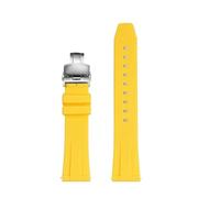 POYNMRE Cinturino in silicone a sgancio rapido compatibile con il cinturino in gomma for orologio TAG Heuer F1 Gulf Aquaracer Carrera Rolex Water Ghost(Yellow-silver B,21mm width)