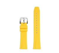 POYNMRE Cinturino in silicone a sgancio rapido compatibile con il cinturino in gomma for orologio TAG Heuer F1 Gulf Aquaracer Carrera Rolex Water Ghost(Yellow-silver A,19mm width)
