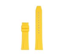 POYNMRE Cinturino in silicone a sgancio rapido compatibile con il cinturino in gomma for orologio TAG Heuer F1 Gulf Aquaracer Carrera Rolex Water Ghost(Yellow-NO buckle,21mm width)
