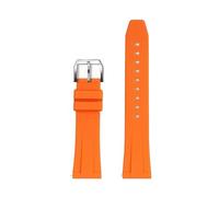 POYNMRE Cinturino in silicone a sgancio rapido compatibile con il cinturino in gomma for orologio TAG Heuer F1 Gulf Aquaracer Carrera Rolex Water Ghost(Orange-silver A,19mm width)