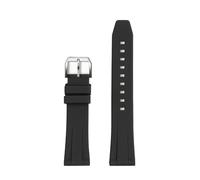 POYNMRE Cinturino in silicone a sgancio rapido compatibile con il cinturino in gomma for orologio TAG Heuer F1 Gulf Aquaracer Carrera Rolex Water Ghost(Black-silver A,21mm width)