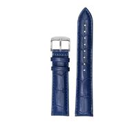 POYNMRE Cinturino traspirante compatibile con Casio Ocean Heart EFB-670 EFB-530 EFV-600 EFR-552 Cinturino in pelle blu nero 18 mm 20 mm 21 mm 22 mm(01 royal blue-A,19mm)