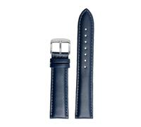 POYNMRE Cinturino traspirante compatibile con Casio Ocean Heart EFB-670 EFB-530 EFV-600 EFR-552 Cinturino in pelle blu nero 18 mm 20 mm 21 mm 22 mm(02 Dark blue-A clasp,20mm)