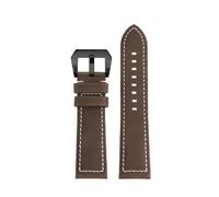 POYNMRE Cinturino vintage da 23 mm compatibile con Zenith Pilot 29.2430 cinturino in pelle di vacchetta volante in bronzo, cinturino di ricambio retrò opaco, nero marrone(Dark brown-black)