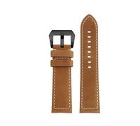 POYNMRE Cinturino vintage da 23 mm compatibile con Zenith Pilot 29.2430 cinturino in pelle di vacchetta volante in bronzo, cinturino di ricambio retrò opaco, nero marrone(Light brown-black)