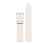 POYNMRE Compatibile con Cartier Orologi Band London SOLO MUST Caleb Small Square Orologio Uomo Donna Cinturino in pelle di mucca Catena 14mm 16mm 18mm 20mm(Milkshake white-SR,16mm-width)