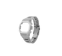 POYNMRE Compatibile con Casio DW5600 GW-B5600 GW-M5610 Cinturino for orologio in lega di titanio modificato GM5600 Bracciale in metallo Catena for da uomo(Silver strap-case,For GW-B5600)