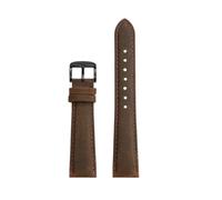 POYNMRE Compatibile con Casio Forester FT-500WC AW-80V W-89H Cinturino for orologio classico retrò in pelle bovina da 19 mm for uomo in vera(Brown Black pin)