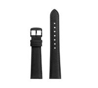 POYNMRE Compatibile con Casio Forester FT-500WC AW-80V W-89H Cinturino for orologio classico retrò in pelle bovina da 19 mm for uomo in vera(Black Black pin)