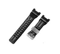 POYNMRE Compatibile con Casio GSHOCK 5713/GWG-B1000 Cinturino in silicone anello in acciaio e cinturino in resina Accessori for orologi Bracciale(Noir)