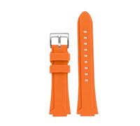 POYNMRE Compatibile con Casio GST-B200 Heart Of Steel GST-B400 Outdoor Sport Silicone Rubber Watch Bnad Maschio Convex Mouth 16mm Cinturino impermeabile(Yellow-silver,GST-B400)