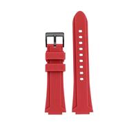 POYNMRE Compatibile con Casio GST-B200 Heart Of Steel GST-B400 Outdoor Sport Silicone Rubber Watch Bnad Maschio Convex Mouth 16mm Cinturino impermeabile(Red-black,GST-B200)