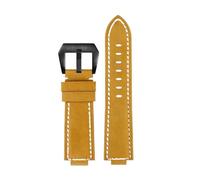 POYNMRE Compatibile con CASIO GST-B400/ GST-B200 Cinturino da polso in pelle for orologio in di vacchetta Accessori 24 * 14mm Convesso 24 * 16(Khaki black buckle,14mm)