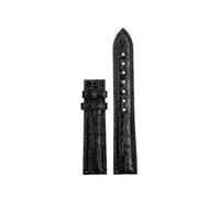 POYNMRE Compatibile con cinturino for orologio Rossini Alligator 3401/2402/7713/9461 Tissot Longines Casio cinturino for orologio coccodrillo blu 14mm 16mm 18mm 20mm 22mm(Black-no buckle,19mm-width)