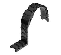 POYNMRE Compatibile con Citizen Perpetual Calendar Notch Steel Strap CB0161 CB0164 CB0160 Cinturino for orologio in acciaio inossidabile massiccio Catena for orologio da uomo 24 mm(A Black)