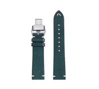 POYNMRE Compatibile con Longines L2 L3 L4 Strap Master Classic Retro Cowhide Watch Belt Bracelet Men Genuine Leather Watchband 19 20 22(Blue-silver Folding,22mm)