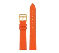 POYNMRE Genuine Leather Strap Of The Watch Is Suitable Compatible With Hermes 14mm 16mm 18mm Fashionable Comfortable Soft Cowhide Bracelet(Orange gold,20mm)