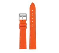 POYNMRE Genuine Leather Strap Of The Watch Is Suitable Compatible With Hermes 14mm 16mm 18mm Fashionable Comfortable Soft Cowhide Bracelet(Orange Silver,14mm)