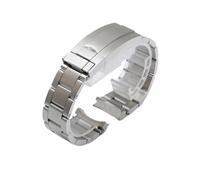 POYNMRE Il cinturino in acciaio 904L è compatibile con il cinturino in acciaio Rolex Explorer Ditongna Diver The Green Black Water Ghost King Accessory da 20 mm e 21 mm.(Frosted silver,21mm)