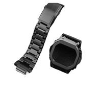 POYNMRE Kit Mod DW5600 compatibile con Casio 3229 DW-5600 5610 Custodia + cinturino in metallo Modifica for uomo GW-M5610 GW-B5600 Cinturino in acciaio inossidabile(Black case-strap,5600mm)