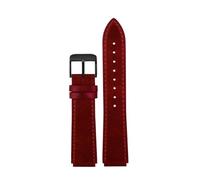 POYNMRE Nuova fascia d'oro della vera pelle retrò compatibile con Casio A158W/A168/F91W/AE-1200WHD/A158/A159/A16 Orologio vintage(Red-black A)