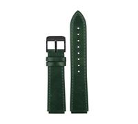 POYNMRE Nuova fascia d'oro della vera pelle retrò compatibile con Casio A158W/A168/F91W/AE-1200WHD/A158/A159/A16 Orologio vintage(Green-black A)
