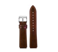 POYNMRE Nuova fascia d'oro della vera pelle retrò compatibile con Casio A158W/A168/F91W/AE-1200WHD/A158/A159/A16 Orologio vintage(Brown-silver A)