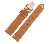 POYNMRE Nuovo cinturino in morbida pelle nera, marrone scuro, chiaro, in for orologio da 18 mm, 20, 22, for a sgancio rapido, di mucca, uomo(Brown-rose gold B,20mm)