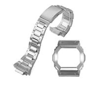 POYNMRE Set di cinturini for orologio modificati, compatibili con Casio Square GX-56BB GXW-56, cinturino in metallo cassa in acciaio inossidabile(Silver)