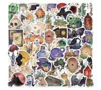 Poystng Adesivi Halloween Confezione da 50 Strega Acquerello Arte per Scrapbook Custodia per Telefono Progetti Artigianali Scrapbooking a Tema Magico