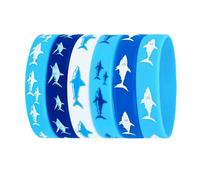 Poystng Bracciale in silicone con animali marini per uomo e donna, elegante braccialetto impermeabile, comodo braccialetto dal design elastico, braccialetti in silicone a tema marino