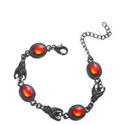 Poystng Collana Orecchini pendenti con gocce sangue Set gioielli Halloween Accessori per feste in lega Orecchini punk pendenti con sangue