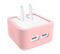 Poystng Custodia Protettiva in Silicone per Testa Ricarica con Doppia Porta USB C da 35 W Cover per Adattatore Alimentazione in Silicone dal Design Antipolvere Antiurto