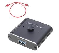 Poystng La velocità Elevata dello switcher USB 3.0 Consente Passaggio Semplice tra 2 Computer per Condividere Le periferiche USB Senza Alimentazione aggiuntiva Switch USB bidirezionale