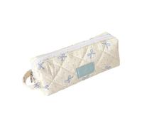Poystng Organizer con astuccio per matite a tre scomparti, Yellow | Custodia trapuntata con cerniera e passante laterale per riporre i viaggi da viaggio sulla scrivania della scuola