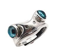 Poystng Retro argento tailandese per a forma rana gotico per apertura creativa a forma animale esagerato stile hip-hop Gioielli regolabili carini per ragazze
