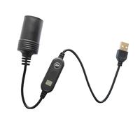 Poystng Schermo Digitale Caricatore USB per Cavo da Veicolo 12V Maschio a Presa accendisigari per Auto da 12V per dispositivi elettronici Under12W Collegamento accendisigari per Auto