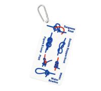 Poystng Tavola per esercitarsi con la Legatura dei Nodi, White Blue Red | Tavola pratica per annodare i nodi, impermeabile e tascabile, con diagrammi chiari per appassionati attività