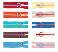 Poyuad 3#10pcs 15-35 cm Cerniera di Resina Colorata, Cerniera Piccola a Bocca Chiusa, per Sacchetto a Matita Fai-da-Te, Tasca,Mescolare,30 cm
