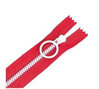 Poyuad 3#10pcs 15-35 cm Cerniera di Resina Colorata, Cerniera Piccola a Bocca Chiusa, per Sacchetto a Matita Fai-da-Te, Tasca,Rosso,30 cm